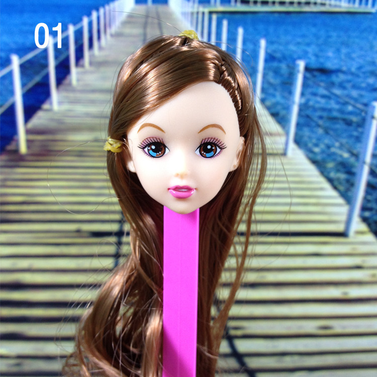女孩儿童玩具配件6分换装洋娃娃头型长发多款头式可选