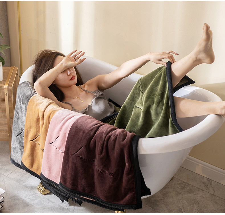 恋名媛婴童被褥/毛毯 恋名媛法兰绒毛毯小被子薄款珊瑚绒毯子懒人毯