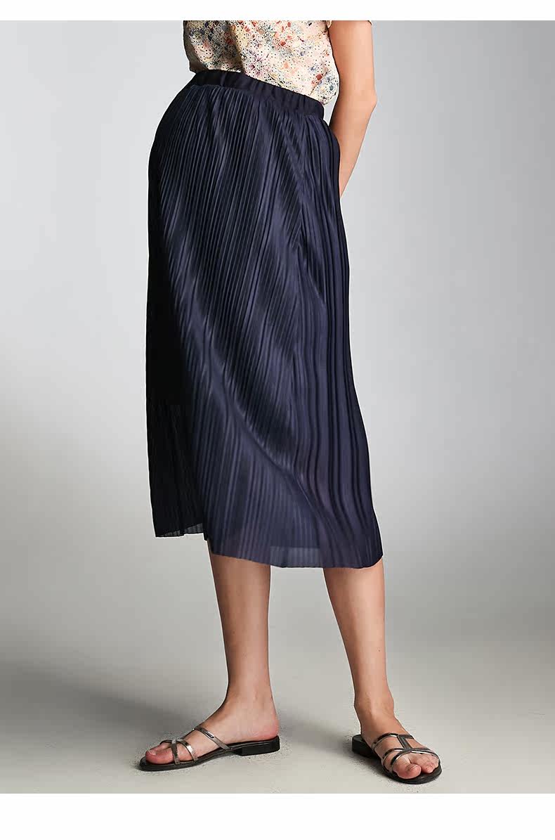 孕妇装夏装百褶孕妇半身裙腰头可调减龄修身长裙子ol孕妇职业装