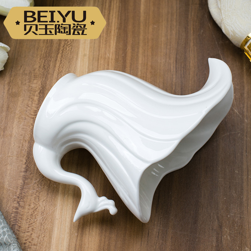 BeiYu white spoon holder ipads China chopsticks tube kitchen ware jingdezhen ceramics tableware chopsticks cage receive home