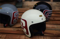 Spot retro four three helmets Harley Indian cement gray helmet pedal ginger Gora milky white men and women half helmets