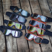 Spot Harley half-helmet 3 4 helmet riding mirror myopia wind goggles plating brightening