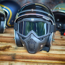 Spot super personality demon mask windproof mirror motorcycle riding goggles transparent yellow electroplated color lens