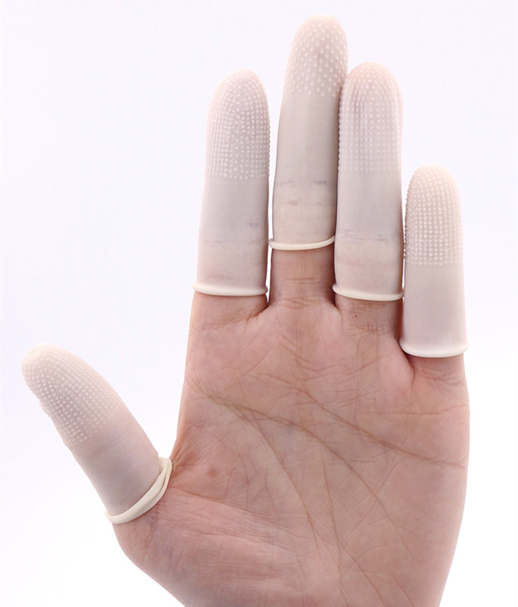 防滑手指套带麻点乳胶切口光面耐磨防护劳保加厚农业指套点钞教师