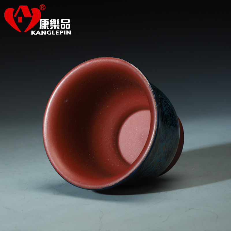 Recreational product violet arenaceous checking Chinese lacquer zhu built mud sample tea cup lamp cup bowl master cup single CPU porcelain gold cup