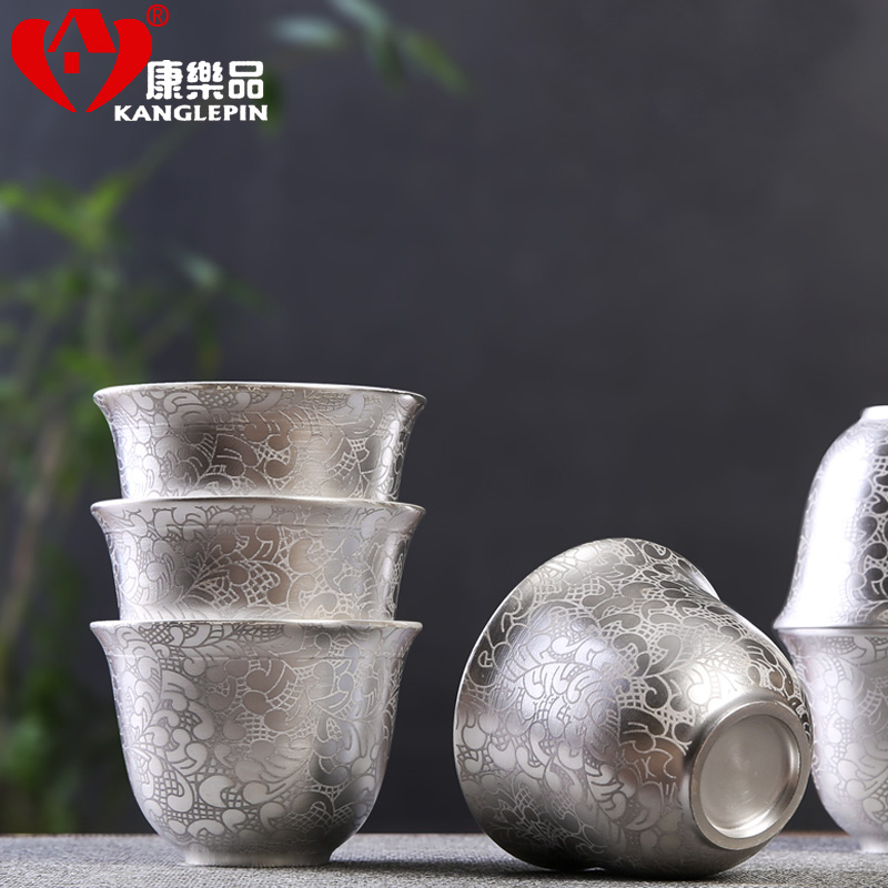 Recreational product silver of ceramic coppering. As silver tureen kung fu tea cups set five blessings tea the whole trip