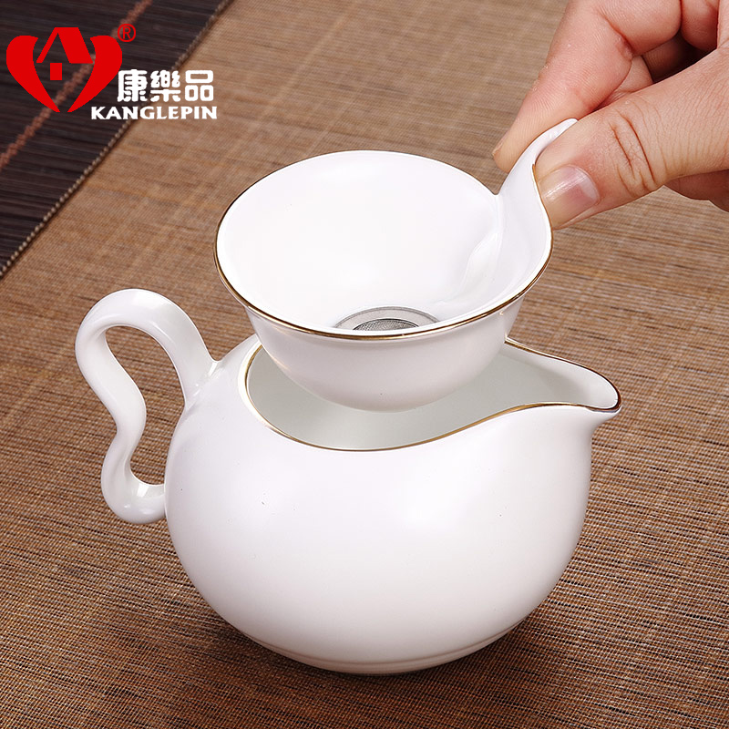 Recreational product stainless steel) filter transparent glass tea bucket tea accessories set filter ceramic tea filter base