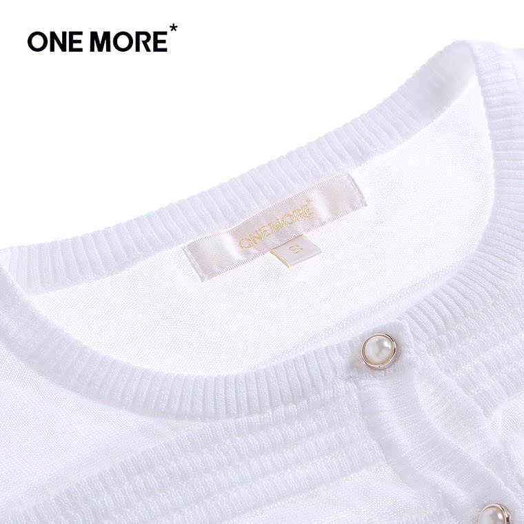 8折【商场同款】ONE MORE2015早秋新款开衫条纹针织衫11HE510814