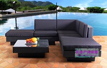 Special Price Imitation Vine Sofa Balcony Table And Chairs Casual Rattan Chair Sofa Outdoor Rattan table Sofa Composition Room