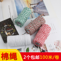 Bag Zongzi Cotton Rope Bale Hairy Crab Rope Pendant Rope Gift Wrap Cotton Thread Diy Hand Woven Tapestry Rope