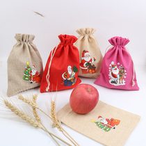 Christmas Gift Bag Apple Box Ping Safe Fruit Packing Bag Candy Bag Hemp Cloth Gift Decoration Kindergarten Gift Bag