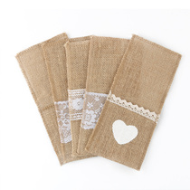 Hemp Buds Cutlery Cutlery Cashier Bags New Christmas Knife Fork Bags Christmas Wedding Decorations Cross Border Hot Pins