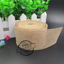 5cm plain imitation linen roll Christmas wedding decoration ribbon linen webbing small linen roll flower packaging