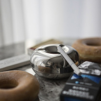 Light Lavish Stainless Steel High-end Office-Like Board Room Ashtrays For Boys And Girls Gifts Donuts Donuts Fashion