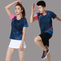 Badminton Suit Suit Mens Summer Speed Dry Short Sleeves Womens Sleeve Dress Competition Training Sports Table Tennis Clothes Custom Team Clothing