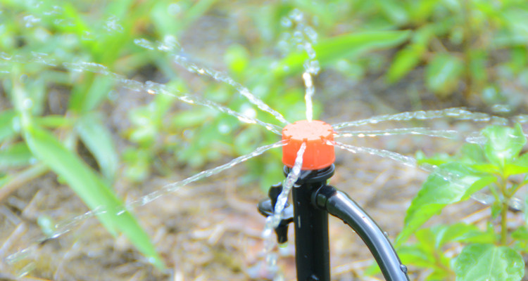 地插式滴头8孔滴灌滴头接47管地插可调微喷滴头花盆节
