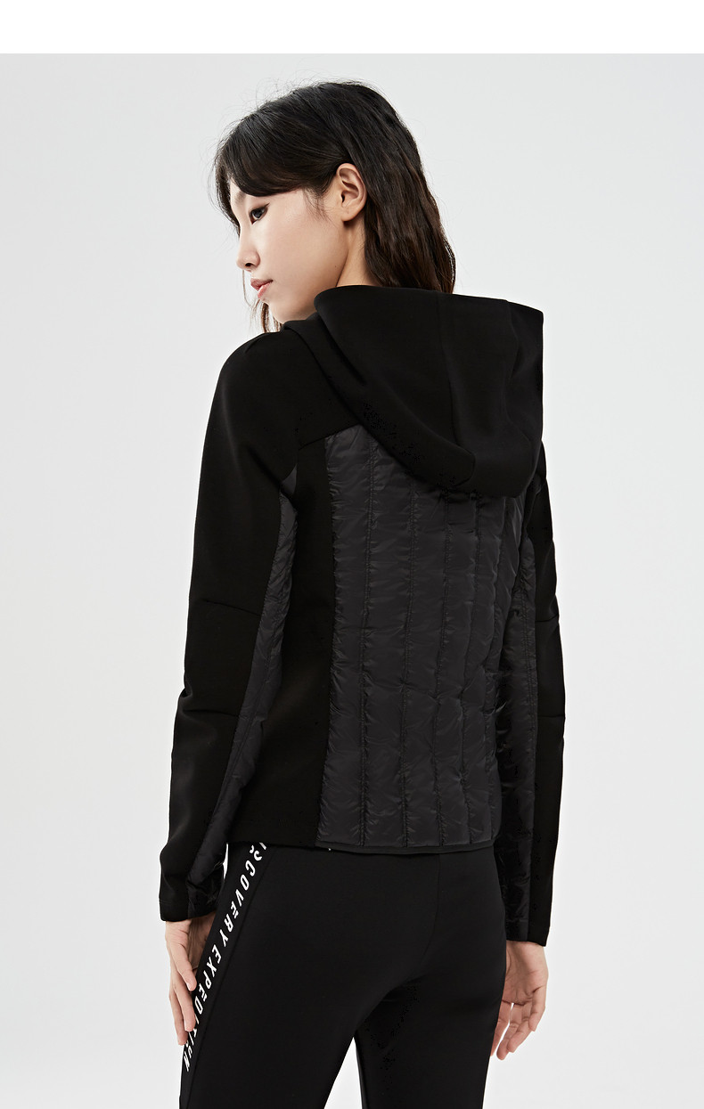 discovery 秋冬羽绒服女轻薄超轻户外运动短款白鸭绒保暖防寒外套