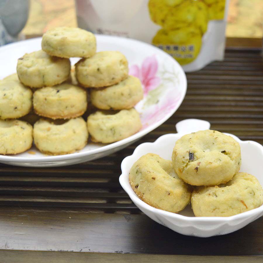 上海特产 杏花楼葱油桃酥 复合袋包装迷你小桃酥饼传统糕点心零食