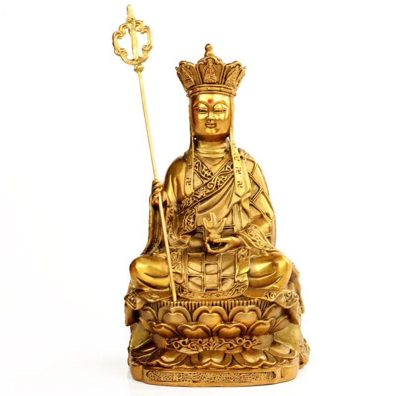 纯铜工艺品纯铜地藏王菩萨佛像摆件镇宅辟邪风水用品祈福保平安_7折