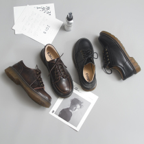 Earl cat British style small leather shoes female all-match single shoes ins Japanese soft girl student retro Martin shoes female 1918