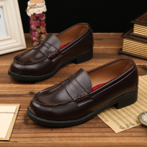 Softened Japanese original single cedar JK uniform shoes black tea brown orthodox student shoes cos universal womens single shoes