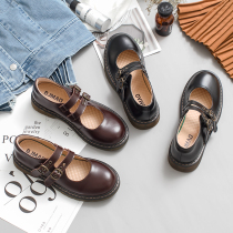 Piaget cat soft sister ins small leather shoes female retro Mary Jane shoes Japanese student college style leather single shoes 3123