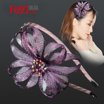 Hairband female Net red Korean hair bundle simple wide side pressure hair card hair belt Super fairy Joker hair accessories go out Korean headband