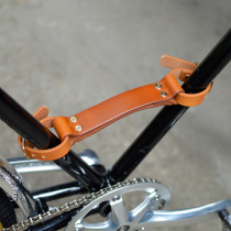 Retro bicycle cowhide handle with hand tanned leather leather material road dead flying steel frame folding car available