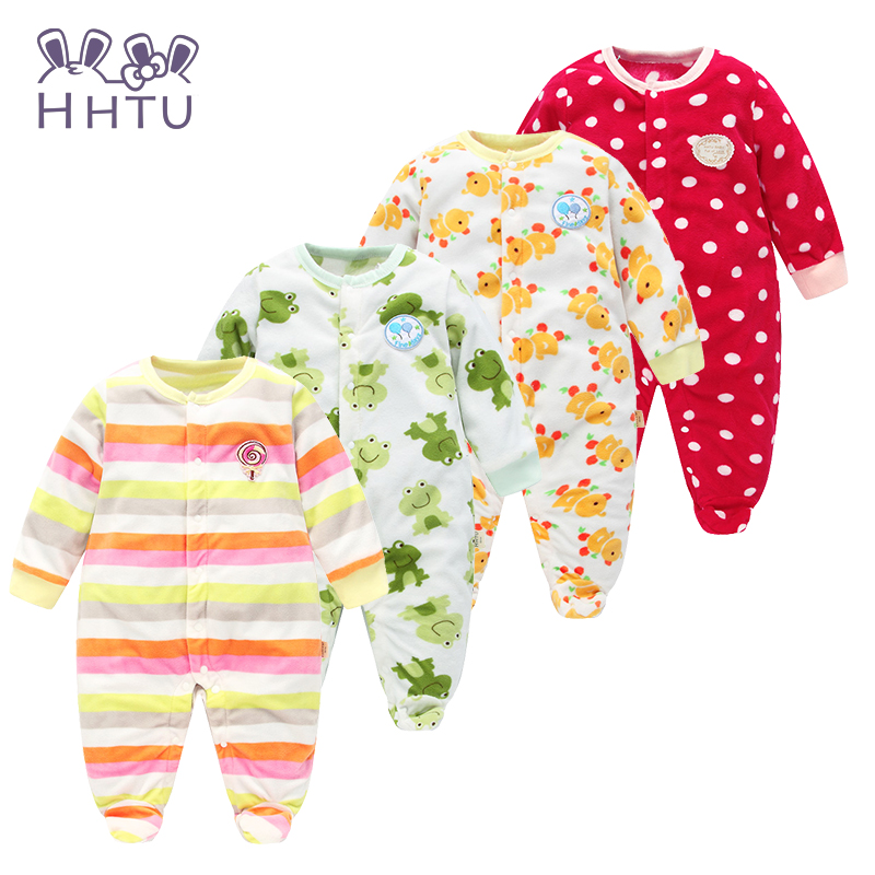 (clear special section)HHTU baby jumpsuit Baby thin velvet foot coat Newborn climbing suit