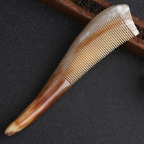 Snow Manatee horn collection White yak horn comb Oversized handmade natural horn comb thickened