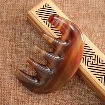 Snow manatee horn thickened white yak horn comb Handmade healthy horn comb Anti-static straight hair massage comb