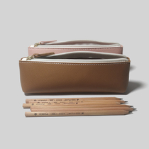 Brief PURE COLOR KOREA PORTABLE MALE GIRL STUDENT EXAM SPECIAL SOLID PEN BAG FOGGY BLUE LARGE CAPACITY PENCIL CASE