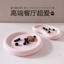 Nordic Western steak dish dish round Crescent food grade silicone high-end restaurant meal snack plate