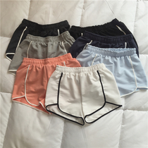 muzi high waist slim student sports cotton shorts womens summer 2021 Korean loose Joker casual hot pants