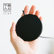 Thermostatic coaster home office desktop glass tea cup usb heating ultra-thin insulation base