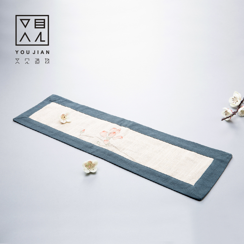 And creation of contracted tea mat tea table accessories of new Chinese style classical flag as table cloth cloth art tea table