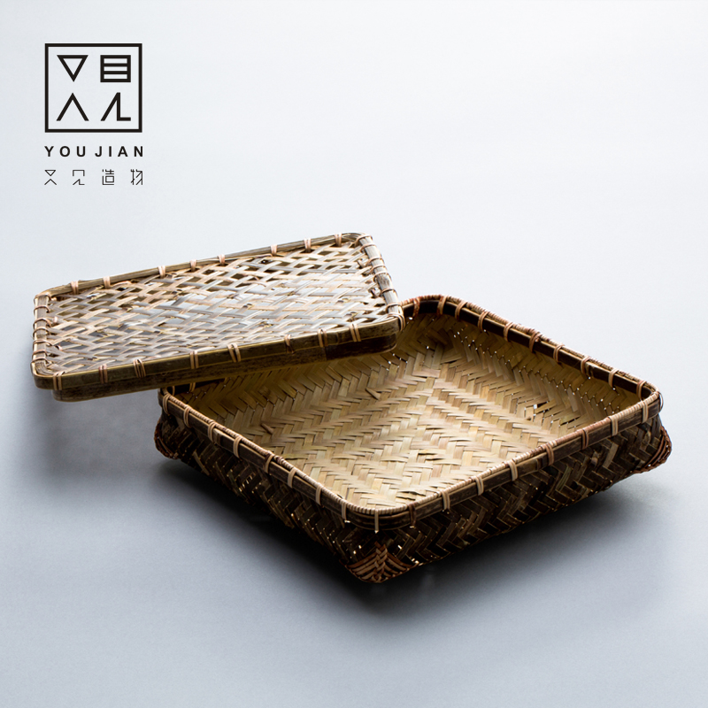 And creation of puer tea woven baskets of breathable bamboo basket to wake bamboo basket pu - erh tea box receive a box storage receive tea basket