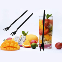 Disposable western fork thickened moon cake cake fork extended Fruit Tea fork noodle fork plastic small fork separate