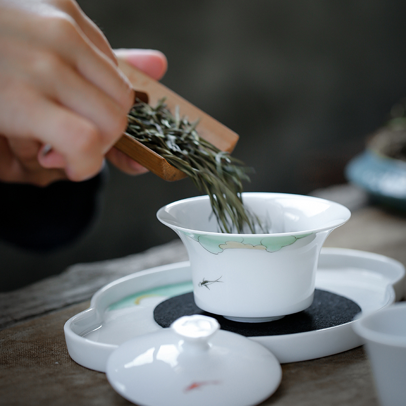 Su hand - made tureen teacup on glaze color ceramic household kung fu tea bowl finger bowl to tea cups