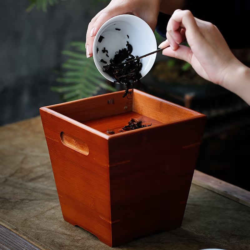 Su ceramic hot Japanese carbonized bamboo barrels of kung fu tea accessories household dry mercifully built water bamboo water jar