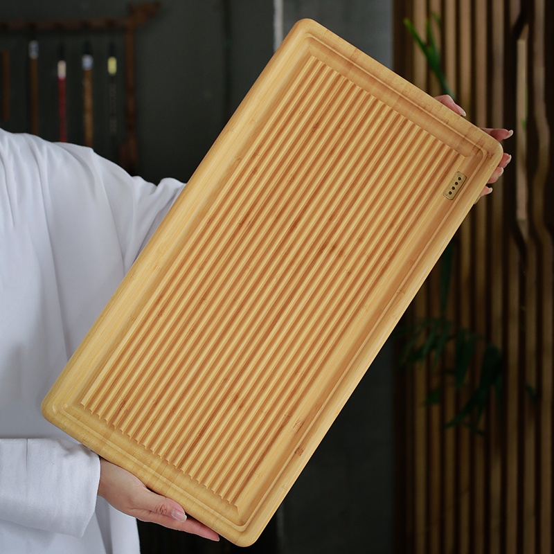 Su ceramic Chinese contracted household water storage type tea tray tea sea bamboo kung fu tea tray is a rectangle