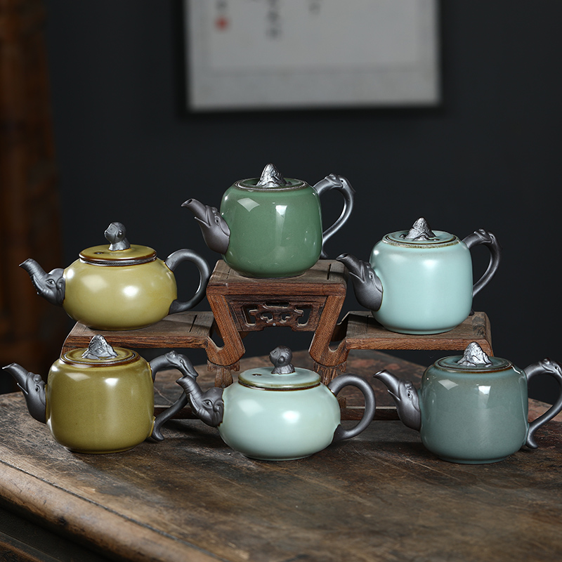 Open the slice your up kung fu tea set ceramic teapot small teapot Chinese style household single pot of belt filter gift box