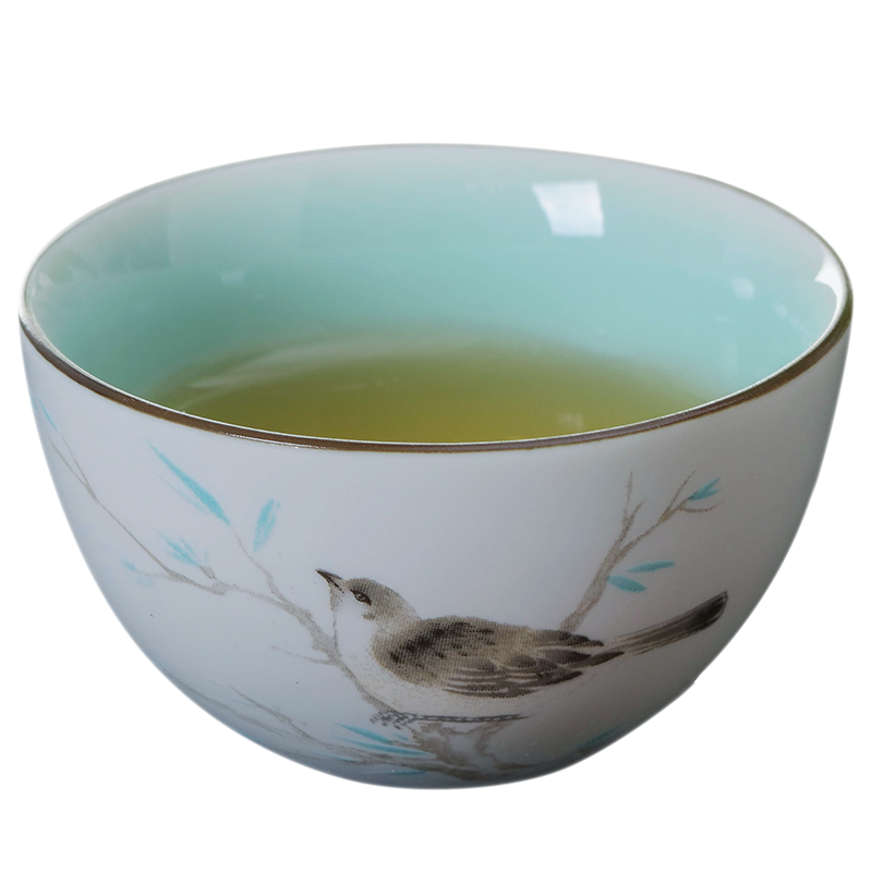 Jingdezhen ceramic sample tea cup noggin fragrance - smelling cup tea master cup koubei kung fu tea bowls individual cup