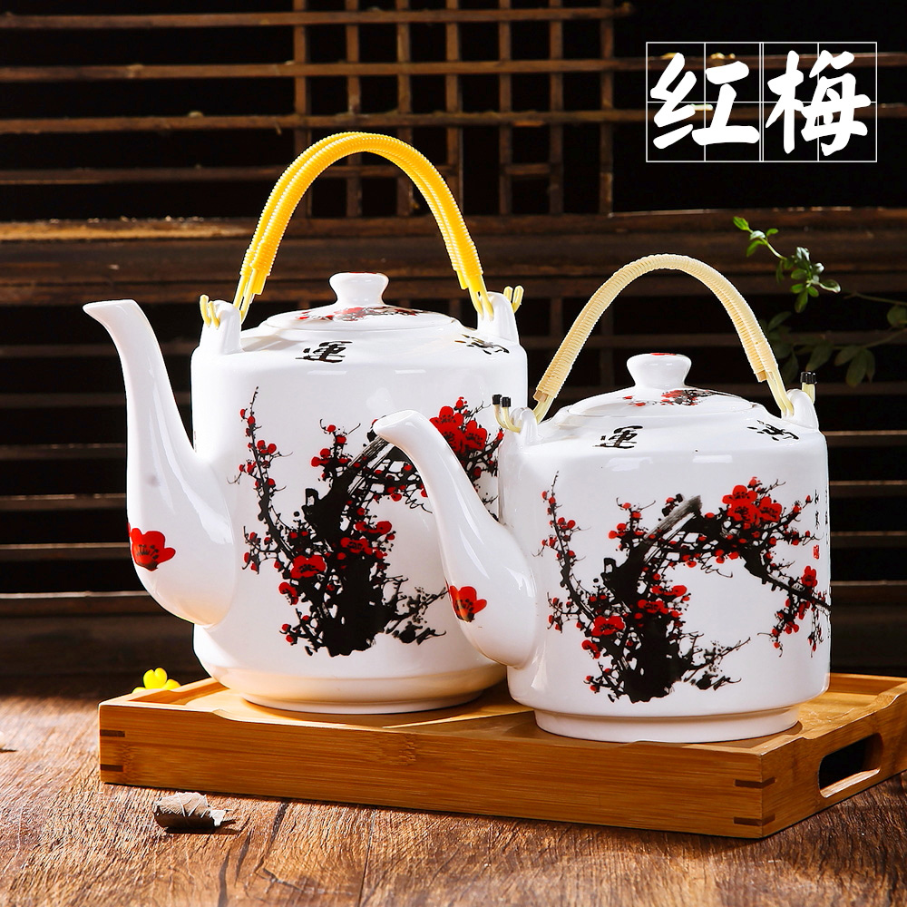 Jingdezhen ceramic teapot large - capacity cold ceramic kettle pot of cold water heat CiHu girder teapot household