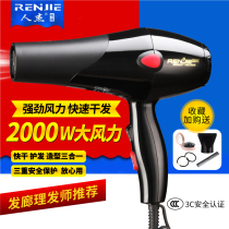 Human Jie Hair Dryer High Power Large Wind Speed Dry Hair Salon Stylist Special Student Dormitory Home Electric Blow
