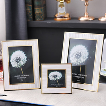 Custom metal light luxury photo ornaments 6 inch 7 inch image frame modern wash photos plus photo frame exquisite decoration
