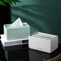 Designer table tissue box ornaments living room coffee table office creative ins Nordic cement gray paper box large