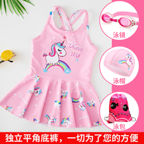 Childrens swimsuit female girl Princess Xia split baby child child child cute girl 2021 new swimsuit