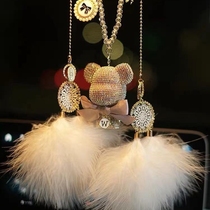 High-end creative Net red violent bear car Car Rearview mirror hanging ornaments goddess
