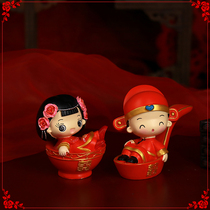 Tanabata Valentines Day gift Resin couple doll Wedding room decoration small ornaments Wedding doll newlywed gift pair